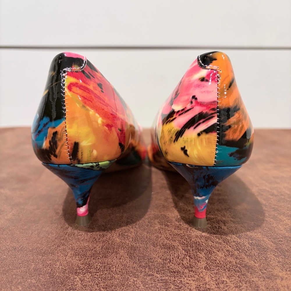 Vionic Josie Floral Kitten Heels 8.5 Pink Spring Statement Pumps Easter Spring - Picture 5 of 10